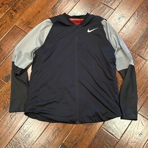 Nike Golf Dual Zip Black Gray Pullover Size XL USED